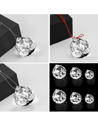 Prisma de Cristal K9 MerryNine 6 Piezas 40mm para Feng Shui