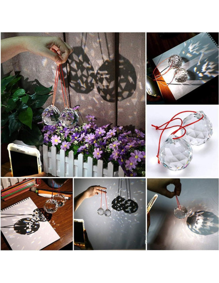 Prisma de Cristal K9 MerryNine 6 Piezas 40mm para Feng Shui