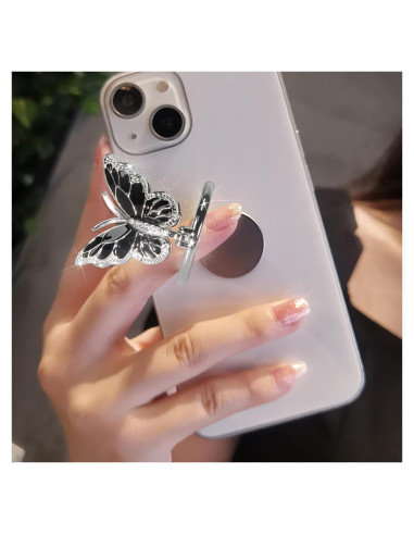 Soporte para teléfono LSL mariposa negra 360 rotación
