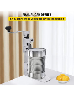 Abrelatas Manual VEVOR 47.5cm Hierro Fundido para Latas 27cm 2