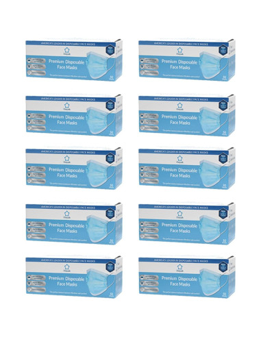 Mascarillas Desechables Litepak 500pcs 3 Capas Azul