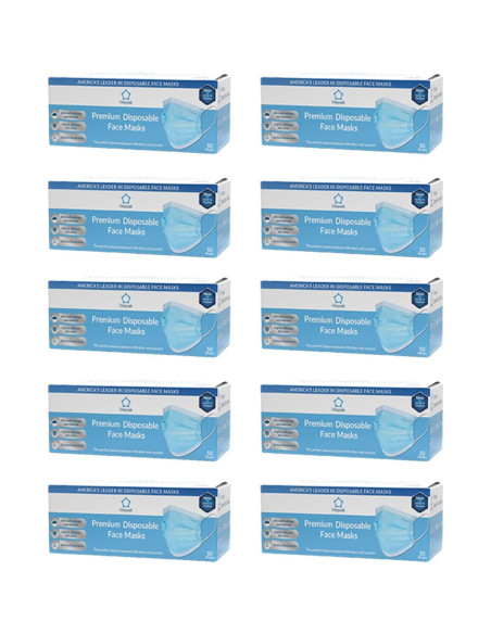 Mascarillas Desechables Litepak 500pcs 3 Capas Azul