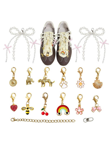 14 Encantos para Zapatos Multicolor - Personaliza Zapatillas y Bolsos