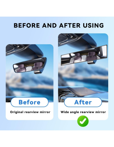 Espejo Retrovisor de Coche ANSHENYA Panorámico 25.4x15.2cm