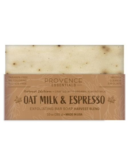 Jabón Exfoliante Natural Provence Essentials 284g Leche de Avena y Espresso