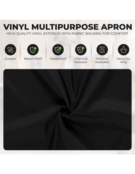 Delantal Convertible Impermeable Charlene para Estilistas Negro