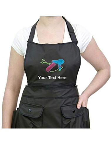 Delantal Convertible Impermeable Charlene para Estilistas Negro