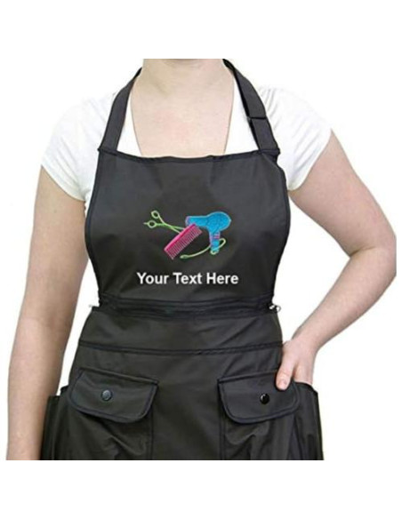 Delantal Convertible Impermeable Charlene para Estilistas Negro