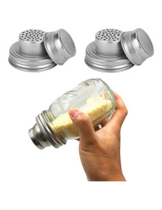 2 Tapas de Frascos Mason HDCBMCDDM-US con Colador Acero Inoxidable