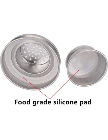2 Tapas de Frascos Mason HDCBMCDDM-US con Colador Acero Inoxidable