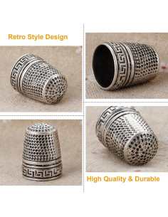 Dedal Antiguo de Metal Mtsooning para Costura y Manualidades 2