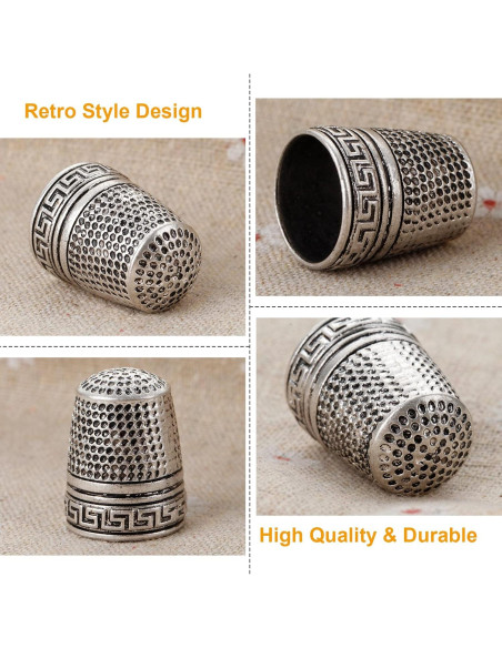 Dedal Antiguo de Metal Mtsooning para Costura y Manualidades