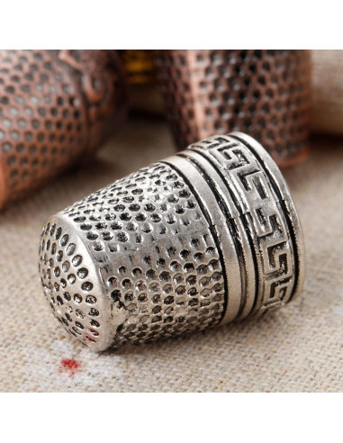 Dedal Antiguo de Metal Mtsooning para Costura y Manualidades