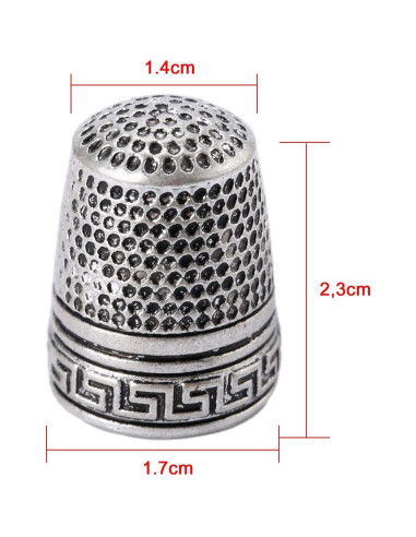 Dedal Antiguo de Metal Mtsooning para Costura y Manualidades