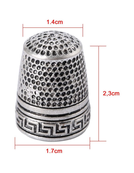 Dedal Antiguo de Metal Mtsooning para Costura y Manualidades