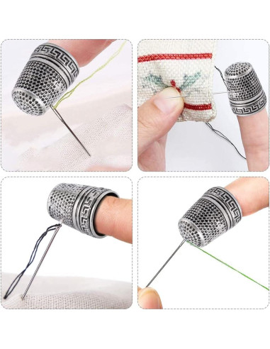 Dedal Antiguo de Metal Mtsooning para Costura y Manualidades