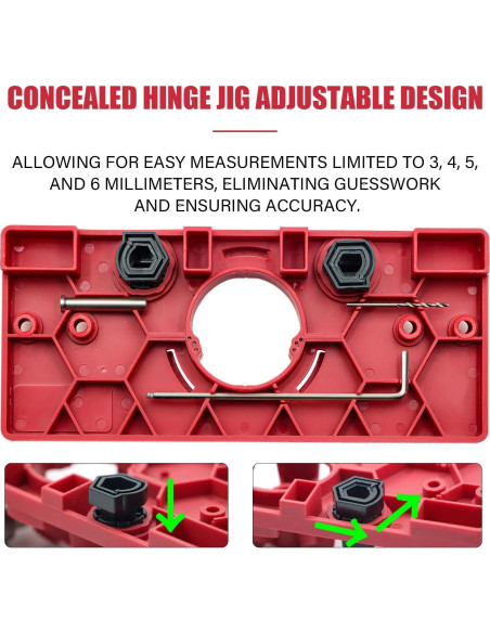 Plantilla de Perforación de Bisagras Vigtayue 35mm Ajustable