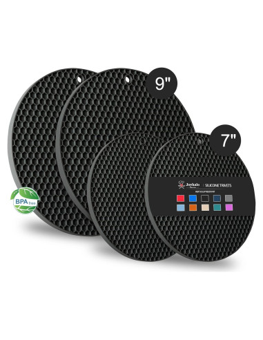 Trivets de Silicona Joyhalo 4 Piezas - Resistentes al Calor