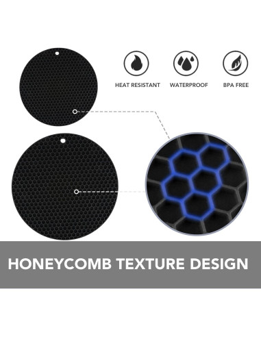 Trivets de Silicona Joyhalo 4 Piezas - Resistentes al Calor