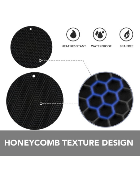 Trivets de Silicona Joyhalo 4 Piezas - Resistentes al Calor