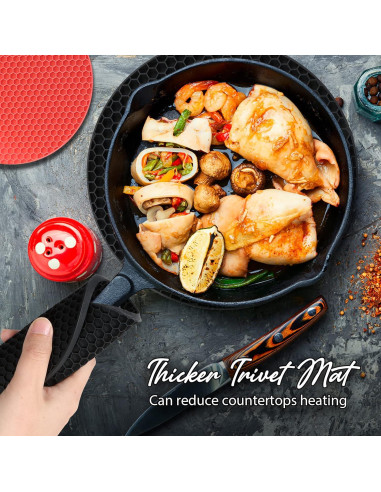 Trivets de Silicona Joyhalo 4 Piezas - Resistentes al Calor