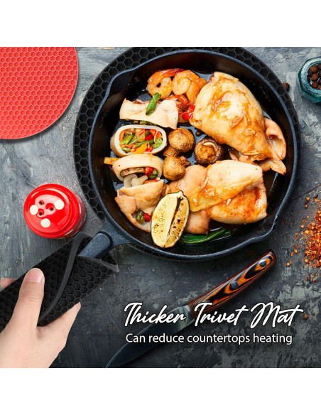 Trivets de Silicona Joyhalo 4 Piezas - Resistentes al Calor