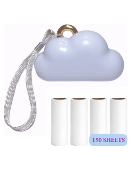 Rodillo de Pelusa Portátil OMINZ 150 Hojas Azul Recargable