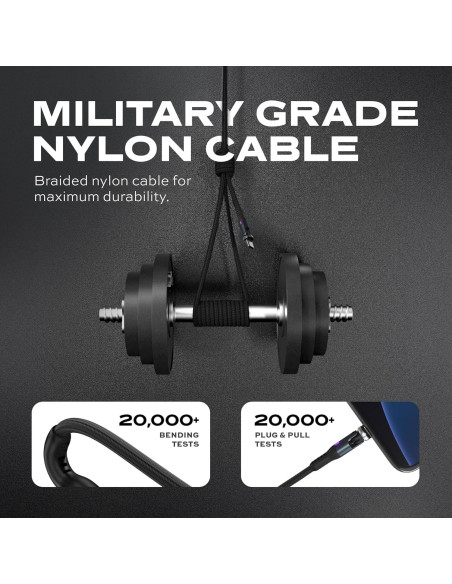 Cable de Carga Magnético Statik 360 Pro 1M 100W USB C Micro USB Cable de Carga Magnético Statik 360 Pro 1M 100W USB C Micro USB