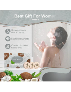 Bombas de Ducha Aromaterapia Coco Menta SWCANDY 8 Pcs 2