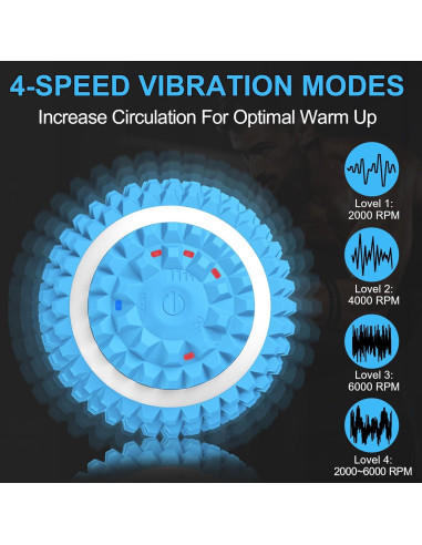 Bola de Masaje Vibrante Uppye 9.57cm para Alivio Muscular