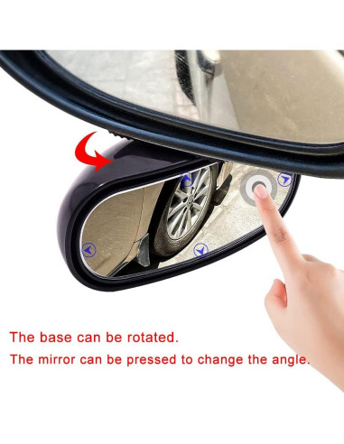 Espejos de Punto Ciego ESreake 2 PCS Ajustables HD Negro