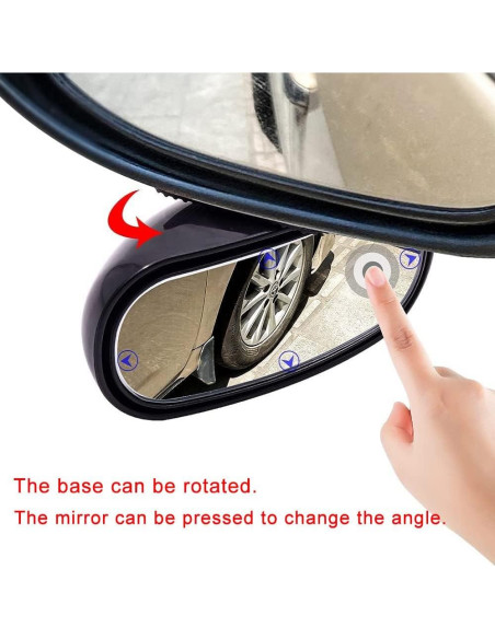 Espejos de Punto Ciego ESreake 2 PCS Ajustables HD Negro