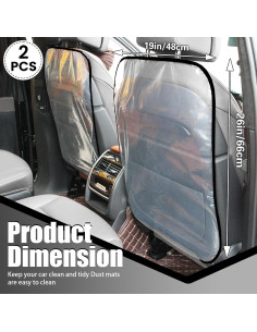 Paquete de 2 Protectores de Asiento Trasero BELEFU Impermeables 2