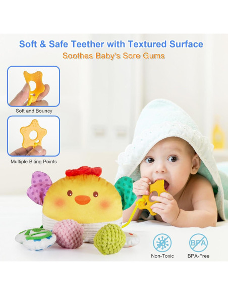 Juguete de Silla de Auto Lynncare para Bebés 0-3 Años