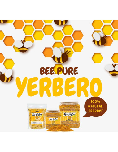 Gránulos de Polen de Abeja Natural Yerbero 198g 100% Puro