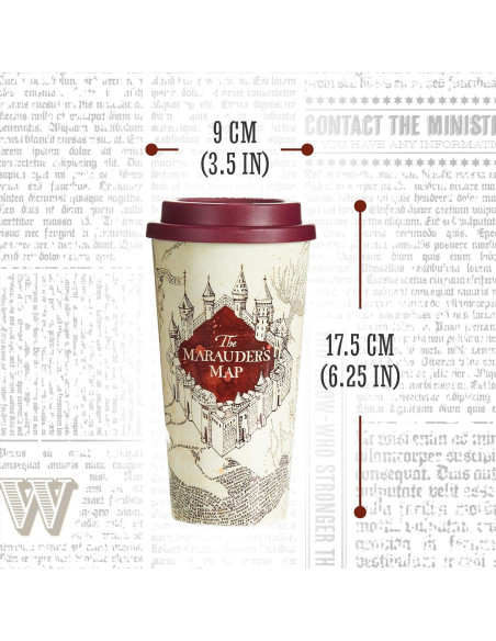 Taza de Viaje Paladone Harry Potter Mapa de Merodeadores 450ml Taza de Viaje Paladone Harry Potter Mapa de Merodeadores 450ml