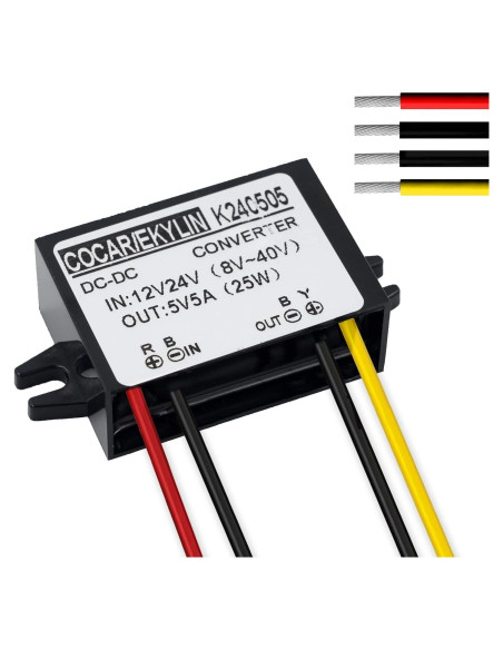 Convertidor Regulador DC 8-40V a 5V 5A EKYLIN