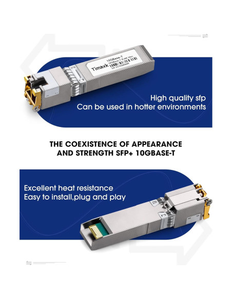 Transceptor SFP+ 10GBase-T Timaxk RJ-45 hasta 30m