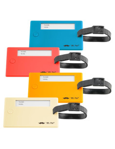 Etiquetas de Equipaje Mr. Pen, Paquete de 4, Coloridas, Plástico