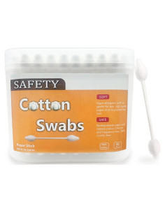 Bastoncillos de Algodón Biodegradables 160pcs - Seguridad Bebés