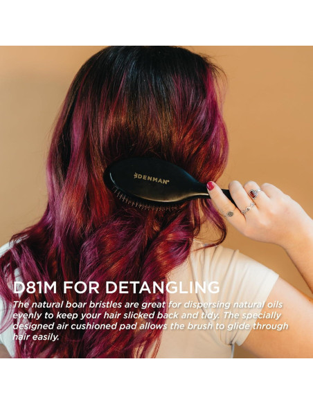 Cepillo Denman D81M de Cerdas Naturales - Suavizante y Brillo Cepillo Denman D81M de Cerdas Naturales - Suavizante y Brillo