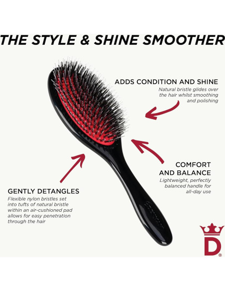 Cepillo Denman D81M de Cerdas Naturales - Suavizante y Brillo Cepillo Denman D81M de Cerdas Naturales - Suavizante y Brillo