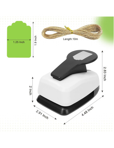 Troqueladora de Etiquetas UCEC 5.08 cm con Cuerda de Cáñamo 10 m
