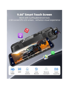 Espejo Inteligente Dash Cam KOUENOM P11 10" 2.5K Control Voz 2