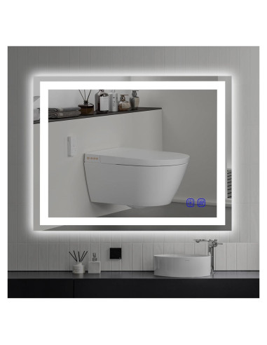 Espejo de Baño LED cxxsom 91.44x71.12cm Anti-vaho