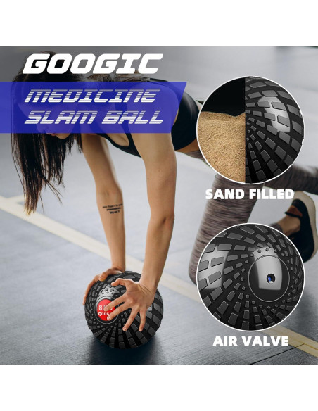 Slam Ball 3.63 kg GOOGIC Balón Medicinal para Ejercicio