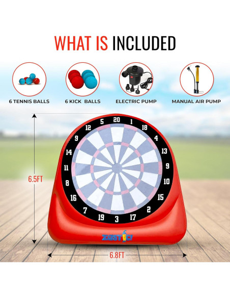 Juego de Dardos Inflable Zastic! 1.98m con Pelotas y Bomba