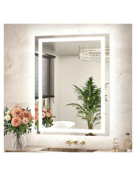 Espejo LED TETOTE 91x71 cm Iluminado Anti-vaho Moderno