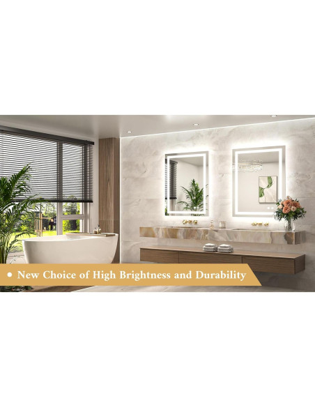 Espejo LED TETOTE 91x71 cm Iluminado Anti-vaho Moderno