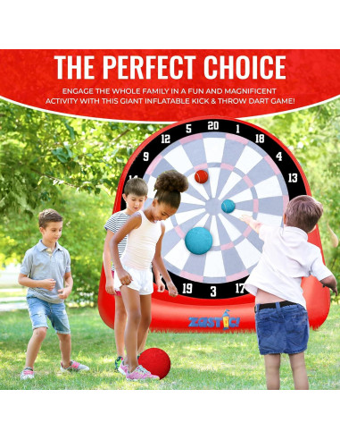 Juego de Dardos Inflable Zastic! 1.98m con Pelotas y Bomba
